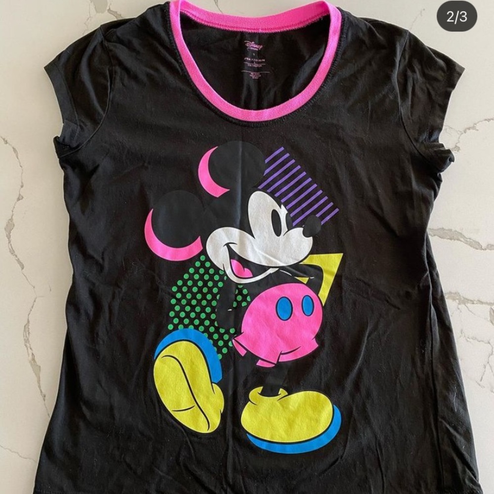 Neon Mickey Mouse Disney tee